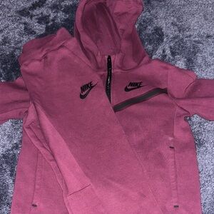 Nike Burgundy Tracksuit with Black Accents